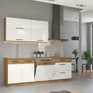 Zestaw mebli kuchennych Vento 220 cm szafki doskonale prezentują się we wnętrzach klasycznych oraz nowoczesnych