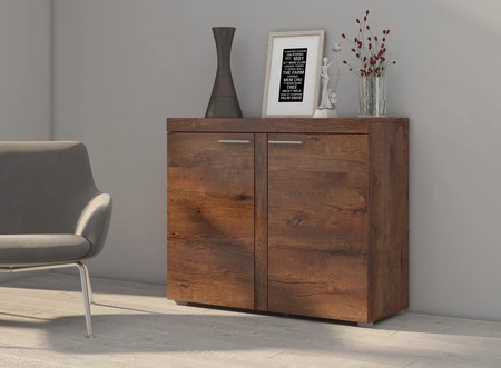 Komoda Rene 97 cm dąb lefkas nowoczesny design mebla obrzeża komody wykończone specjalną okleiną ABS