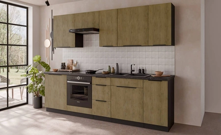 Szafka kuchenna wisząca Crotone 80 G-108 2F metalowe uchwyty krawędziowe szafka odporna na działanie wilgoci i uszkodzenia