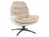 Fotel Giselle antyczny róż / beżowa ekoskóra funkcjonalny oraz nowoczesny fotel obrotowy z metalowymi nogami komfortowy podczas wypoczynku