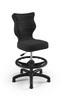 Krzesło do biurka Petit antracyt dopasowane do wzrostu 119-142 cm ergonomiczne krzesło obrotowe z podnóżkiem