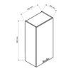Szafka kuchenna wisząca Zova W45/92 biały / jasny szary szafka do kuchni odporna na działanie wilgoci i uszkodzenia frezowany uchwyt