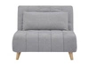 Fotel rozkładany Billy jasny szary prosty i nowoczesny design wpisujący się w każdą aranżację bukowe nogi