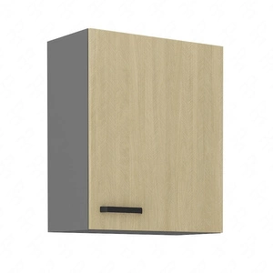 Szafka kuchenna wisząca Chevron 60 G-72 1F front z ozdobnym dekorem jodełki szafka odporna na działanie wilgoci i uszkodzenia