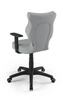 Krzesło do biurka Duo szary popiel dopasowane do wzrostu 146-176,5 cm ergonomiczne krzesło obrotowe z regulowanymi podłokietnikami
