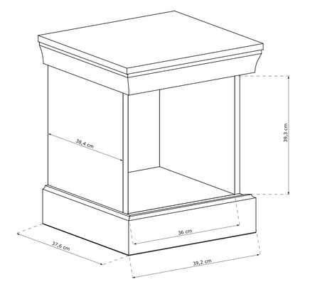 Szafka nocna Antica dąb craft złoty to funkcjonalny mebel w ponadczasowym designie idealna szafka nocna do sypialni