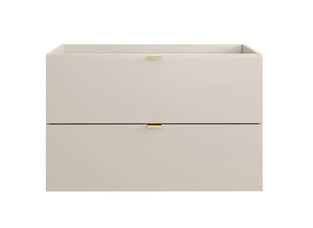 Szafka pod umywalkę Dalia 80 cm beżowa estetyczna szafka z szufladami idealna do klasycznych aranżacji staranne wykonanie