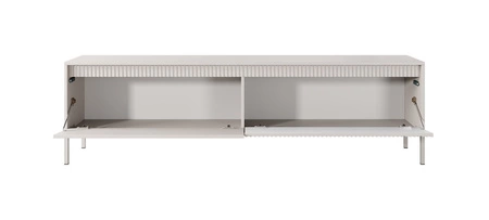 Szafka RTV Sesti 187 cm beżowa oryginalny design szafka pod telewizor w stylu industrialnym idealna szafka do odważnych aranżacji