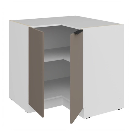 Zestaw mebli kuchennych narożny Fiuggi Wh 290x230 cm stylowe szafki kuchenne z frontami wykonanymi w technologii anti fingerprint