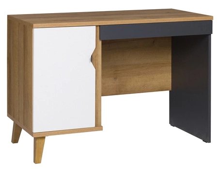 Zestaw mebli Memone dąb złoty / biały / grafitowy nowoczesny design stylowy zestaw mebli do pokoju dziecka w stylu skandynawskim