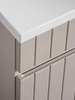 Szafka pod umywalkę Iconic 100 cm beżowa stylowy design szafki z eleganckimi ryflowaniami pojemna szuflada z systemem cichego domykania