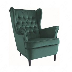 Fotel uszak Harry zielony odporny na zaciągnięcia i zadrapania komfortowy podczas wypoczynku