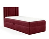 Łóżko kontynentalne Alia 80x200 bordowe nowoczesny styl idealne łóżko do pokoju dziecięcego subtelne pionowe przeczycia na wezgłowiu