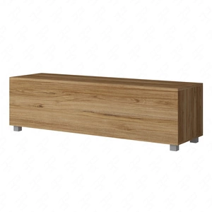 Skrzynia na pościel Maximus 157 cm dąb catania nowoczesny design klapy podnoszone na siłownikach obrzeża wykończone specjalną okleiną