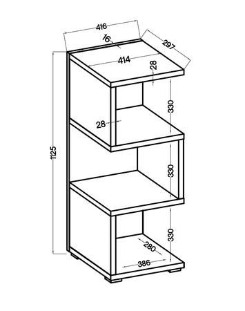 Regał Even jasny szary idealny regał do biura gabinetu lub pokoju nastolatka wysoka jakość wykonania
