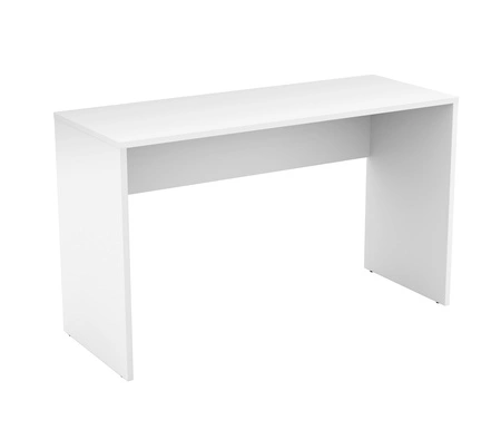 Biurko Agapi 130 cm białe stylowe oraz funkcjonalne do biura gabinetu lub pokoju młodzieżowego