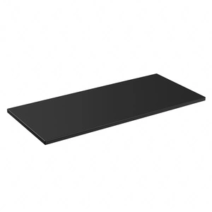 Blat do szafki łazienkowej Santa Fe 120 cm czarny blat wykonany z wytrzymałej płyty laminowanej zapewnia długotrwałe użytkowanie