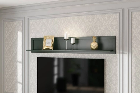 Półka Evora 177 cm butelkowa zieleń zachwyci miłośników wyrazistych wnętrz atrakcyjna pod względem wizualnym oraz funkcjonalnym