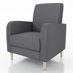 Fotel Borde grafitowy stylowy fotel o klasycznym i minimalistycznym designie doskonały do salonu pokoju dziennego oraz sypialni