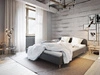 Łóżko tapicerowane Ivrea 160x200 szare z zagłówkiem w nowoczesnym stylu idealne do sypialni