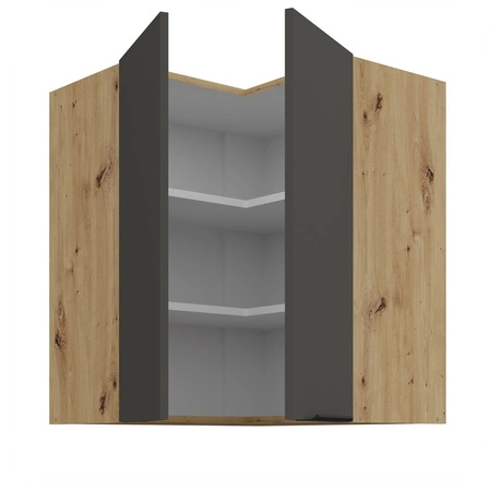 Szafka kuchenna narożna wisząca Aversa Ar 60x60 GN-72 2F odporna na uszkodzenia wykończenie frontów w technologii anti fingerprint