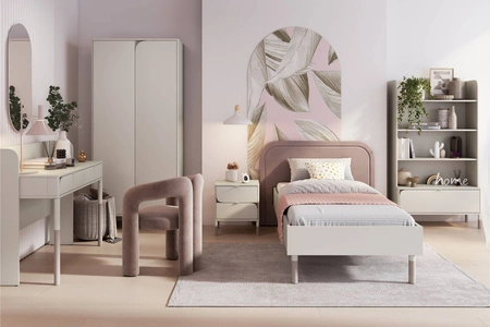 Szafa Harmony 92 cm beżowy / truflowy nowoczesny design idealna szafa do pokoju młodzieżowego lub sypialni system push to open