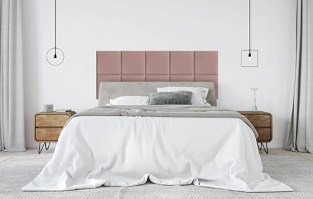 Panel tapicerowany Quadra 50x50 cm różowy stylowy panel ścienny kwadrat welurowa tkanina modne wykończenie każdej aranżacji