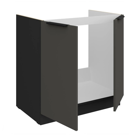 Szafka kuchenna pod zlewozmywak Aversa Bl 80 ZL 2F BB szafka odporna na uszkodzenia wykończenie frontów w technologii anti fingerprint