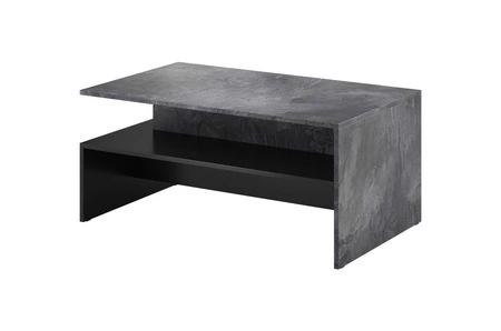 Stolik kawowy Baros schiefer charakteryzuje się prostymi kształtami tworzy nowoczesne i zachowawcze stylizacje