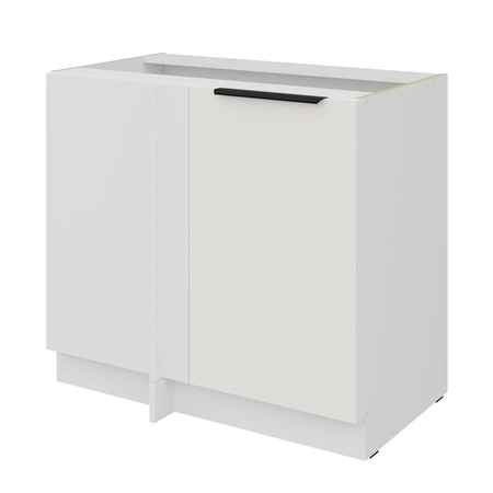 Szafka kuchenna narożna dostawiana Corato Wh 105 ND 1F BB lewa fronty szafki kuchennej wykończone w technologii anti fingerprint