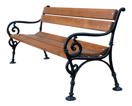 Ławka ogrodowa 150 cm FIEM-11-LWO-150 wiedeńska żeliwna z oparciem drewno olchowe lakierowana