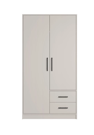 Szafa Caspe 100 cm beżowa nowoczesny design wykończenie ABS oraz aluminiowe uchwyty