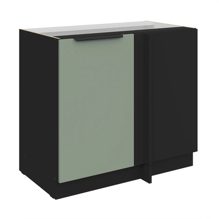 Szafka kuchenna narożna dostawiana Treviso Bl 105 ND 1F BB prawa fronty szafki kuchennej wykończone w technologii anti fingerprint