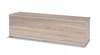 Skrzynia na pościel Maximus 157 cm dąb sonoma jasny nowoczesny design klapy podnoszone na siłownikach obrzeża wykończone specjalną okleiną
