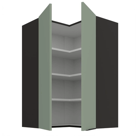 Szafka kuchenna narożna wisząca Treviso Bl 60x60 GN-90 2F odporna na uszkodzenia wykończenie frontów w technologii anti fingerprint