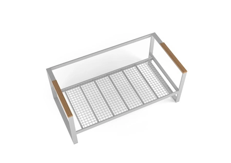 Fotel ogrodowy Casablanca biały / czarny wygodny fotel z drewnianymi podłokietnikami wytrzymała tkanina typu plecionka