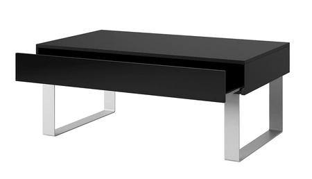 Zestaw mebli Apulia XXII czarny połysk wyjątkowo stylowa meblościanka do salonu proste bryły wpisujące się w każde wnętrze