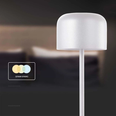 Lampka nocna Aris biała 1,5W 2700K-5700K subtelny design trwała lampka LED z wysokim poziomem ochrony metalowa konstrukcja