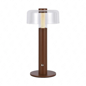 Lampka nocna Dapper brązowa 1W 3000K elegancka lampa o wielu zastosowaniach idealna do sypialni biura i salonu metalowa podstawa