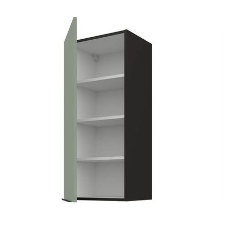 Zestaw mebli kuchennych Treviso Bl 390 cm stylowe szafki kuchenne z frontami wykonanymi w technologii anti fingerprint metalowe uchwyty