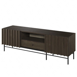 Szafka RTV Piemonte 165 cm jesion portland / czarny nowoczesny design i wysoka jakość wykonania szafka osadzona na metalowej podstawie