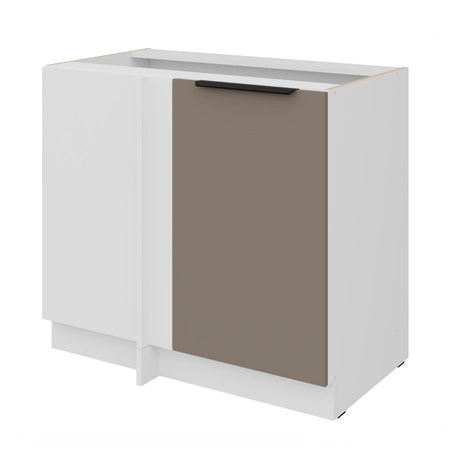 Szafka kuchenna narożna dostawiana Fiuggi Wh 105 ND 1F BB lewa fronty szafki kuchennej wykończone w technologii anti fingerprint