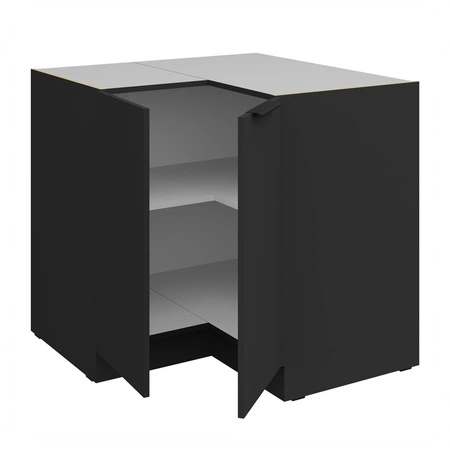 Szafka kuchenna narożna Alatri Bl 90x90 DN 2F BB szafka odporna na uszkodzenia wykończenie frontów w technologii anti fingerprint