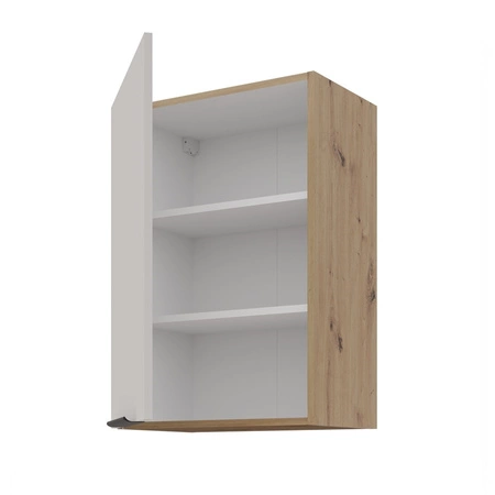 Zestaw mebli kuchennych Soela 330 cm eleganckie szafki kuchenne o subtelnej i naturalnej kolorystyce metalowe uchwyty krawędziowe