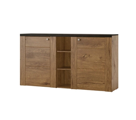 Komoda Larona 155 cm dąb lefkas / touchwood nowoczesny design idealna komoda do salonu sypialni lub biura prosta forma