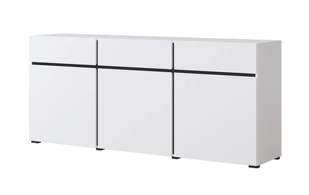 Zestaw mebli do salonu Cross biały prosta forma mebli w nowoczesnym wydaniu zachwyci miłośników minimalistycznych wnętrz