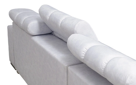 Narożnik z funkcją spania Luigi III turkusowy lewostronny komfortowy narożnik do salonu doskonały do codziennego wypoczynku