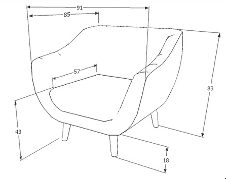 Fotel Elite beżowy funkcjonalny oraz nowoczesny fotel do salonu komfortowy podczas wypoczynku drewniane nogi