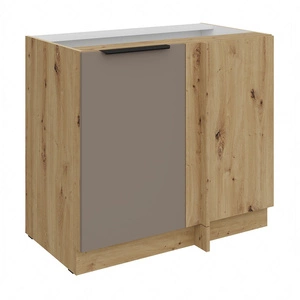 Szafka kuchenna narożna dostawiana Fiuggi Ar 105 ND 1F BB prawa fronty szafki kuchennej wykończone w technologii anti fingerprint