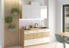 Zestaw mebli kuchennych Alpine 150 cm szafki doskonale prezentują się we wnętrzach nowoczesnych oraz klasycznych